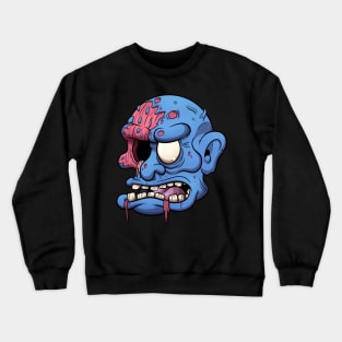 Shot Zombie Head Crewneck Sweatshirt